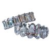 S925 silver simulation row Diamond ring pigeon egg goose egg female emerald car flower cutting European and American cross-border European and American fashion
