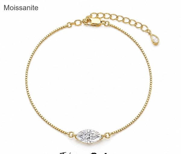 Moissanite Sterling Silver Bracelet