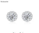 Moissanite Sterling Silver Earrings
