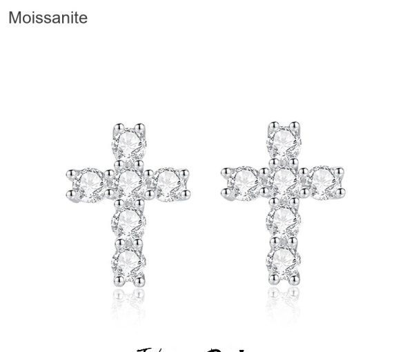 Moissanite Sterling Silver Earrings