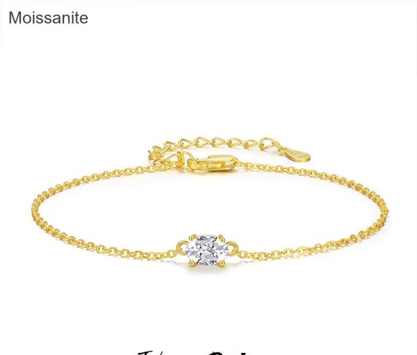 Moissanite Sterling Silver Bracelet