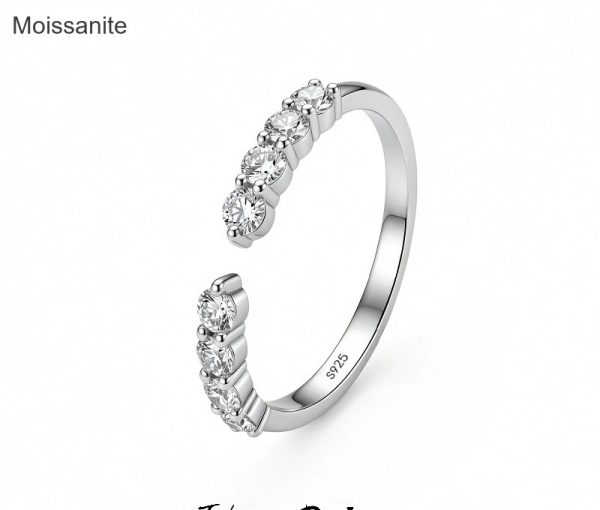 Moissanite Sterling Silver Ring