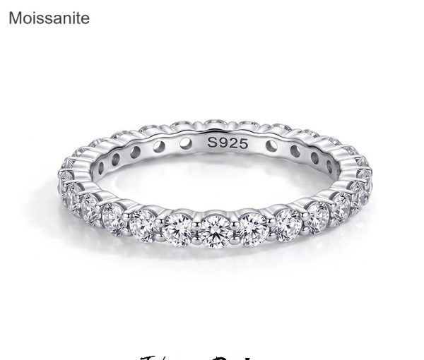 Moissanite Sterling Silver Ring