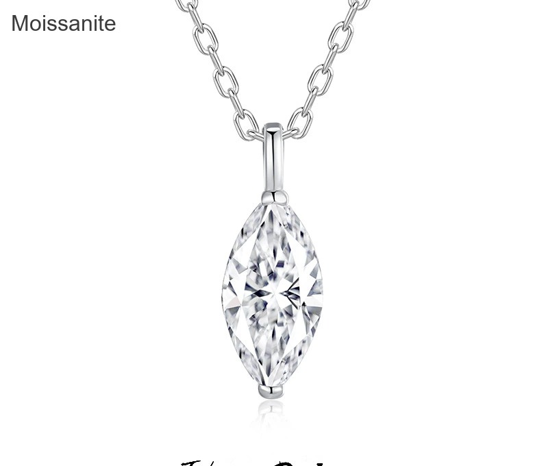 Moissanite Sterling Silver Necklace