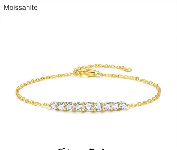 Moissanite Sterling Silver Bracelet