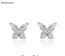 Moissanite Sterling Silver Earrings