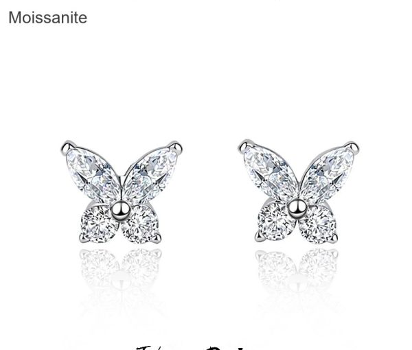 Moissanite Sterling Silver Earrings