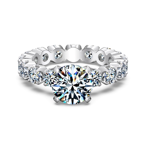 Sterling Silver 925 Ring Small - DO120075-S-W-WH