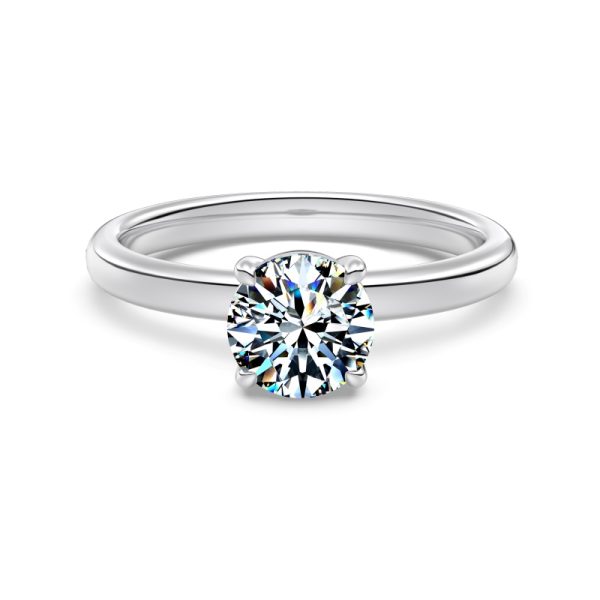 [Moissanite] 925 Sterling Silver Round Cut Ring
