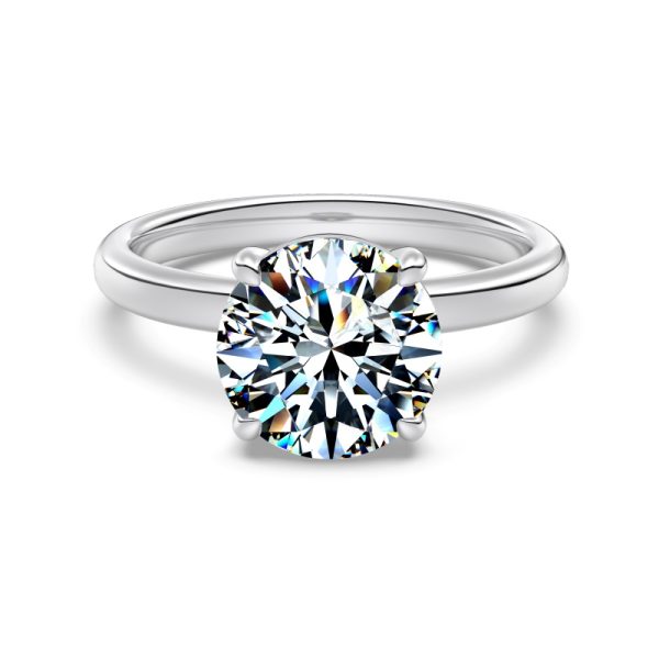 [Moissanite] 925 Sterling Silver Round Cut Ring
