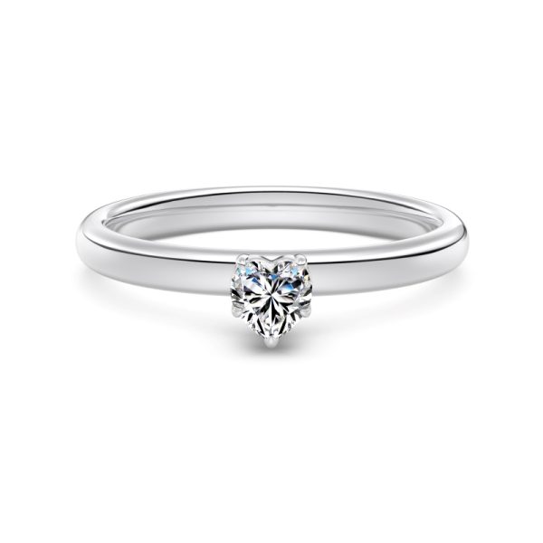 [Moissanite] 925 Sterling Silver Heart Cut Ring