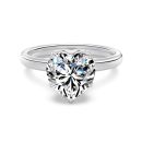 [Moissanite] 925 Sterling Silver Heart Cut Ring