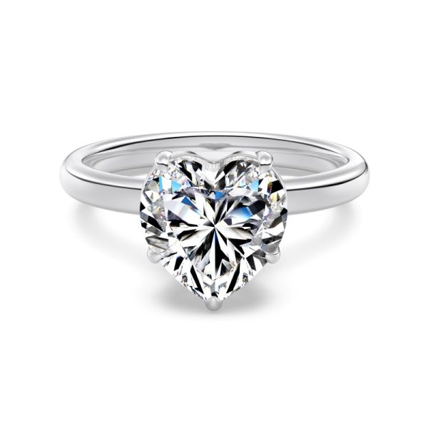 [Moissanite] 925 Sterling Silver Heart Cut Ring