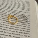 [Moissanite] 925 Sterling Silver 18K Gold Plated Ring