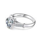 [Moissanite] 925 Sterling Silver Round Cut Ring