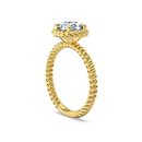 [Moissanite] 925 Sterling Silver 18K Gold Plated Ring