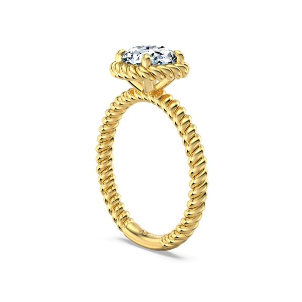 [Moissanite] 925 Sterling Silver 18K Gold Plated Ring