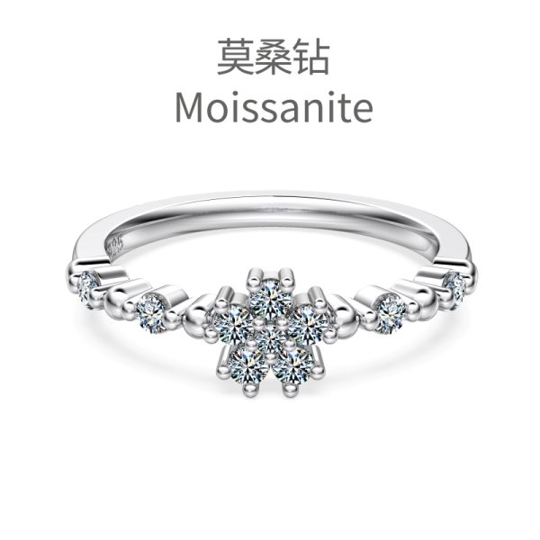 [Moissanite] 925 Sterling Silver Round Cut Ring