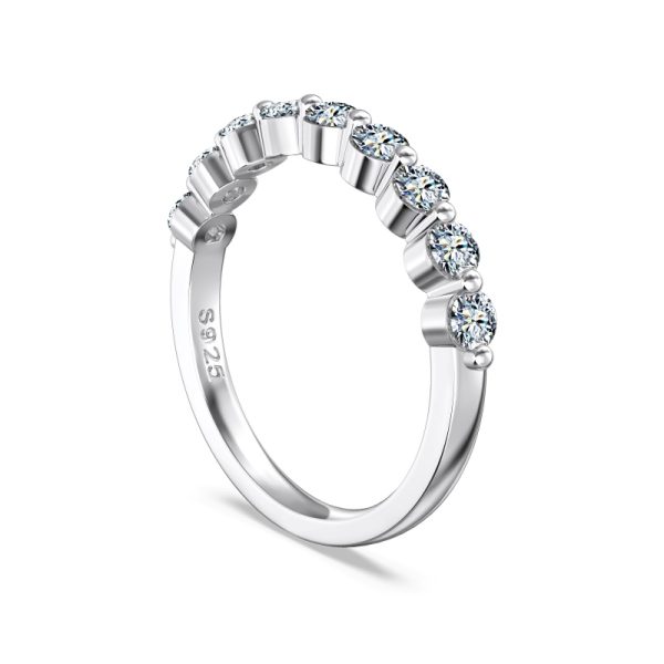 [Moissanite] 925 Sterling Silver Round Cut Ring