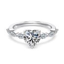 [Moissanite] 925 Sterling Silver Heart Cut Ring