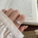 [Moissanite] 925 Sterling Silver Oval Cut Ring
