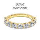 [Moissanite] 925 Sterling Silver 18K Gold Plated Ring