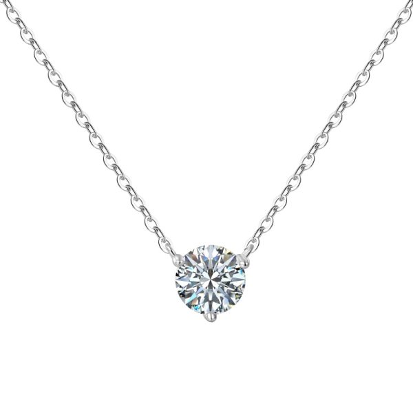 [Moissanite] 925 Sterling Silver Heart Necklace
