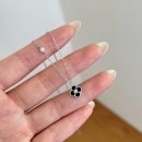 [Moissanite] 925 Sterling Silver Black Agate Necklace