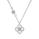 [Moissanite] 925 Sterling Silver White Shell Necklace