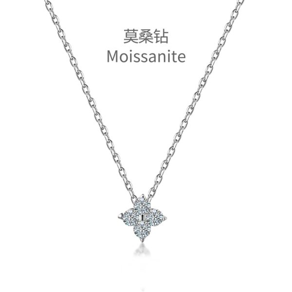 [Moissanite] 925 Sterling Silver Necklace