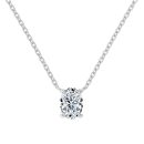 [Moissanite] 925 Sterling Silver Oval Cut Necklace