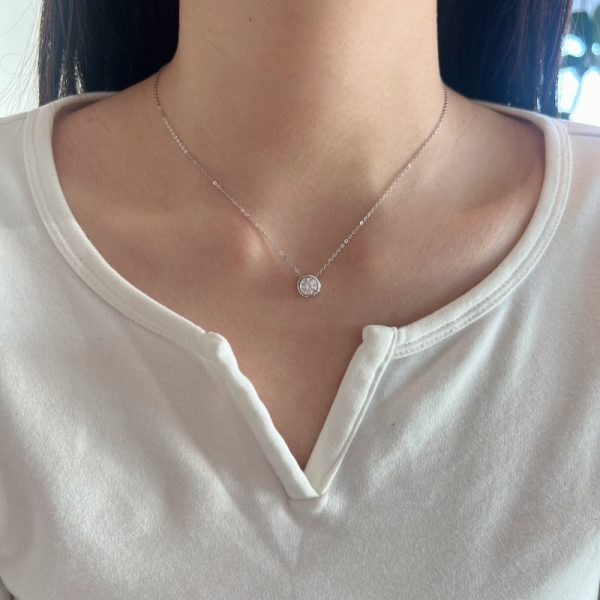 [Moissanite] 925 Sterling Silver Necklace