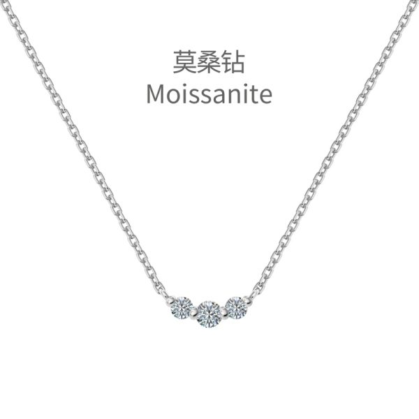 [Moissanite] 925 Sterling Silver Necklace