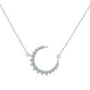 [Moissanite] 925 Sterling Silver Round Cut Necklace