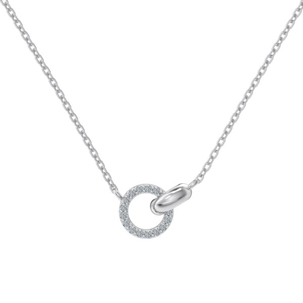 [Moissanite] 925 Sterling Silver Round Necklace
