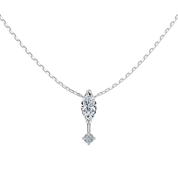 [Moissanite] 925 Sterling Silver Marquise Cut Necklace
