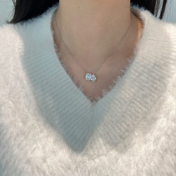 [Moissanite] 925 Sterling Silver Necklace