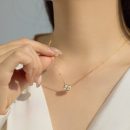 [Moissanite] 925 Sterling Silver 18K Gold Plated Oval Cut Necklace