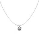 [Moissanite] 925 Sterling Silver Round Necklace