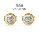 [Moissanite] 925 Sterling Silver 14K D Color VVS1 Earrings