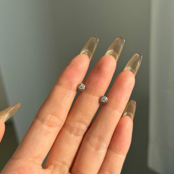 [Moissanite] 925 Sterling Silver Earrings