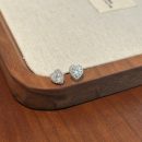 [Moissanite] 925 Sterling Silver Heart Cut Earrings