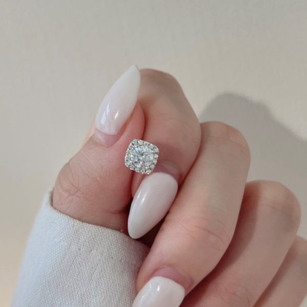 [Moissanite] 925 Sterling Silver Earrings