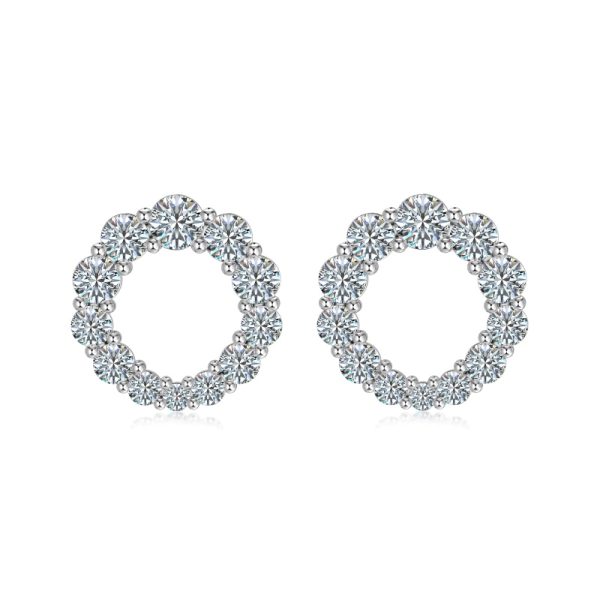[Moissanite] 925 Sterling Silver Earrings
