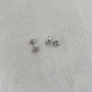 [Moissanite] 925 Sterling Silver Round Earrings
