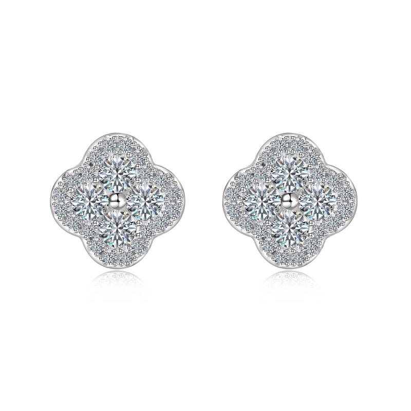 [Moissanite] 925 Sterling Silver Earrings
