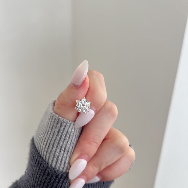 [Moissanite] 925 Sterling Silver Earrings