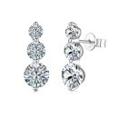 [Moissanite] 925 Sterling Silver Earrings