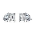 [Moissanite] 925 Sterling Silver Pear Cut Earrings