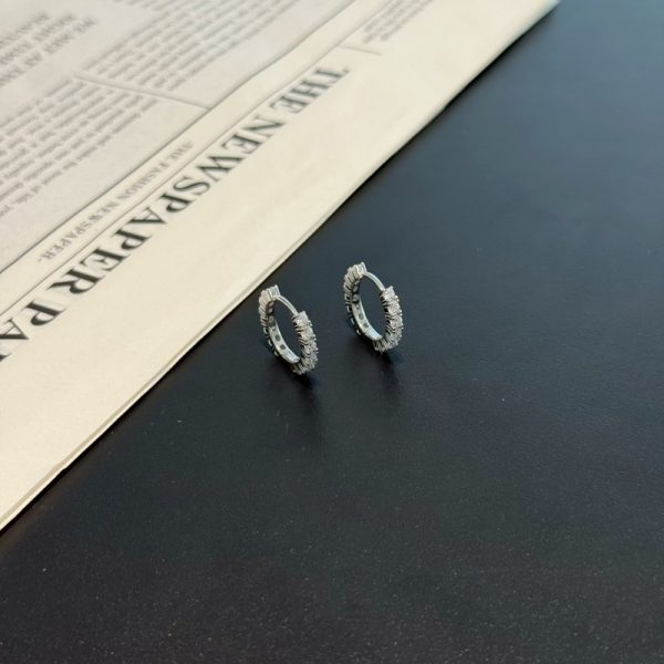 925 Sterling Silver White Cubic Zirconia Earrings